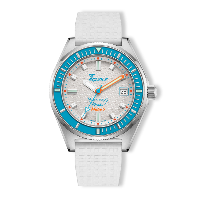 Squale Matic S White Mosaic Rubber Matıclbwt.Mrwt Otomatik Erkek Kol Saati