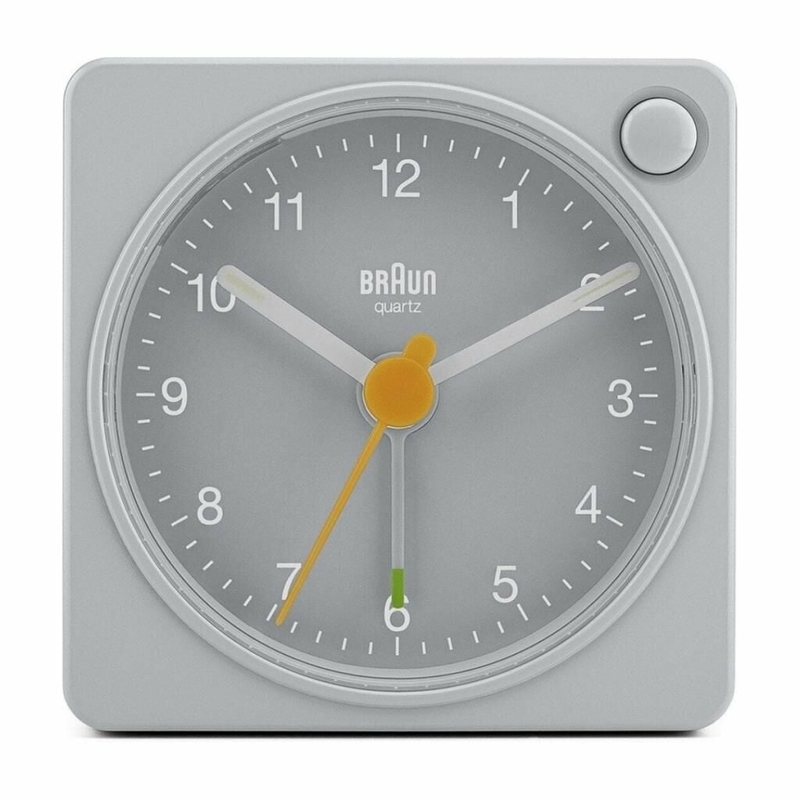 Braun BC02XG Gri Klasik Seyahat Analog Alarmlı Masa Saati