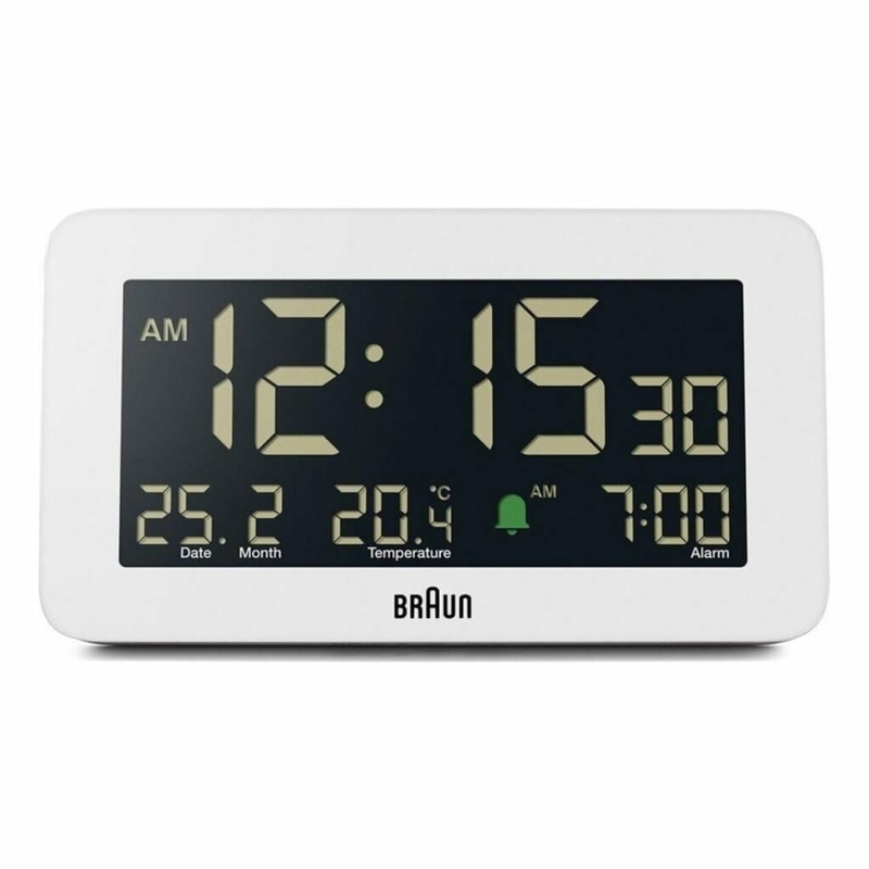 Braun BC10W Beyaz Dijital Alarmlı Masa Saati