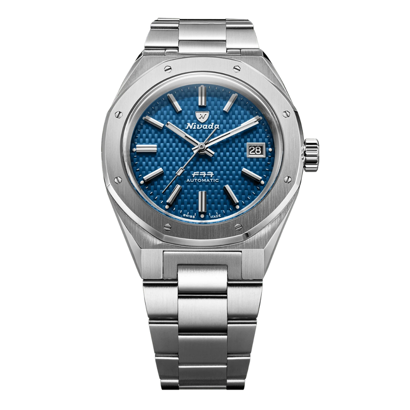 Nivada Grenchen F77 Blue 41Mm 69041A77B Kol Saati