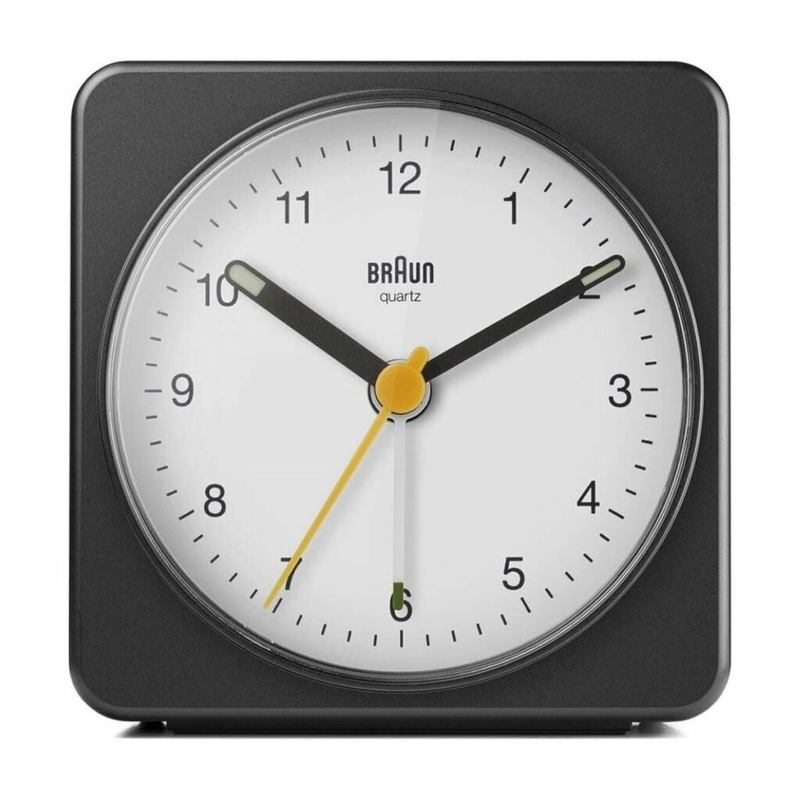Braun BC03BW Siyah-Beyaz Klasik Seyahat Analog Alarmlı Masa Saati