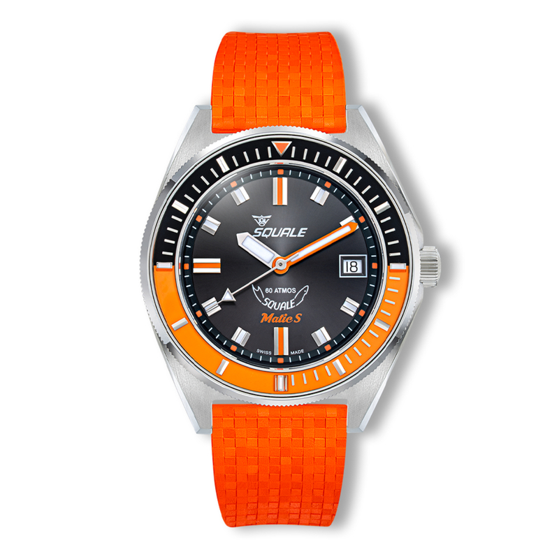 Squale Matic S Orange Mosaic Rubber Matıcbkobk.Mror Otomatik Erkek Kol Saati