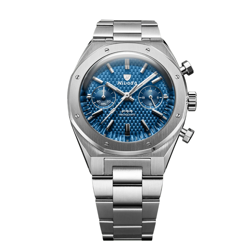 Nivada Grenchen F77 Chrono Mecaquartz Blue Mk2 68000Q77 Kol Saati