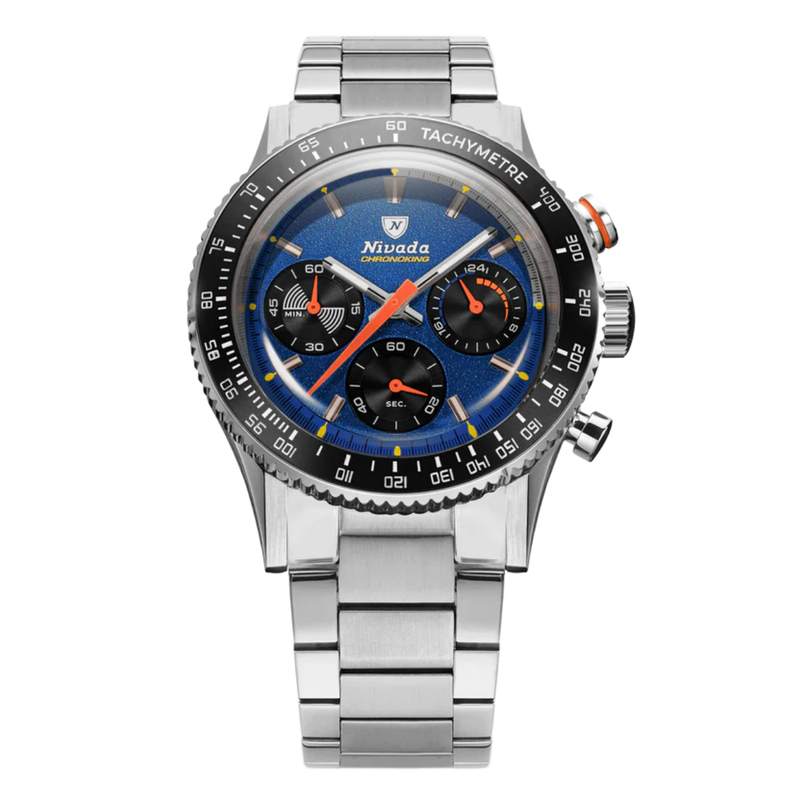 Nivada Grenchen Chronoking Meca Quartz Racing Blue 87050Q20 Kol Saati