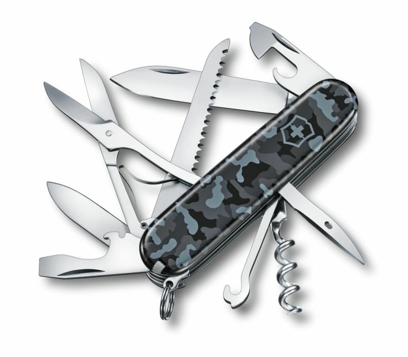 Victorinox Çakı VT 1.3713.942 İsviçre Çakısı Huntsman 91Mm Lacivert Kamuflaj Çakı