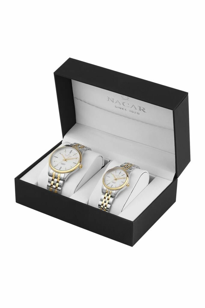 NACAR 41MM - 31,50 MM.ÇELİK.UNISEX.QUARTZ.MİNERAL.5ATM ÇİFT SAATİ