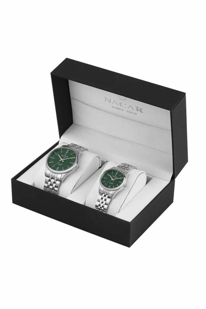 NACAR 41MM - 31,50 MM.ÇELİK.UNISEX.QUARTZ.MİNERAL.5ATM ÇİFT SAATİ