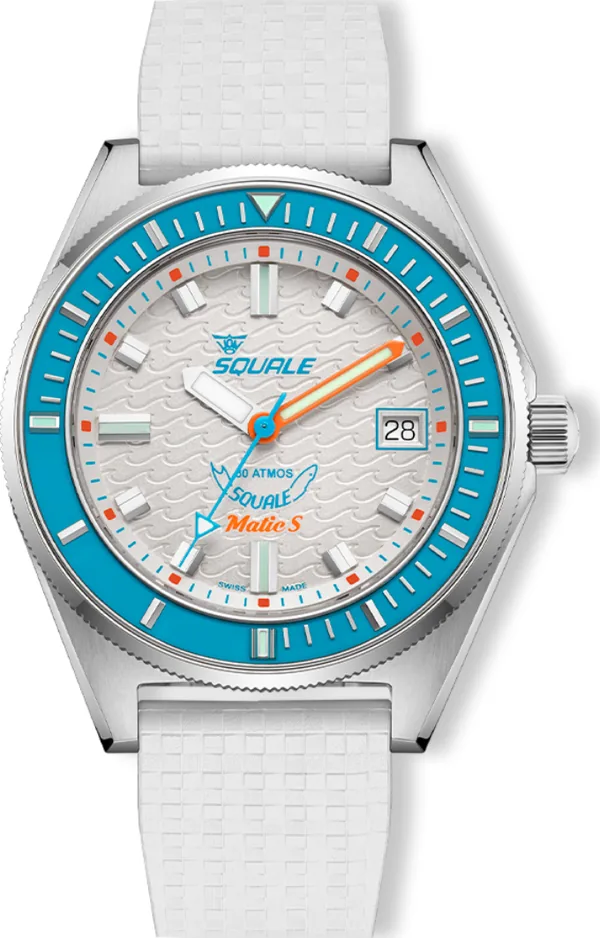 Squale Matic S White Mosaic Rubber Matıclbwt.Mrwt Otomatik Erkek Kol Saati