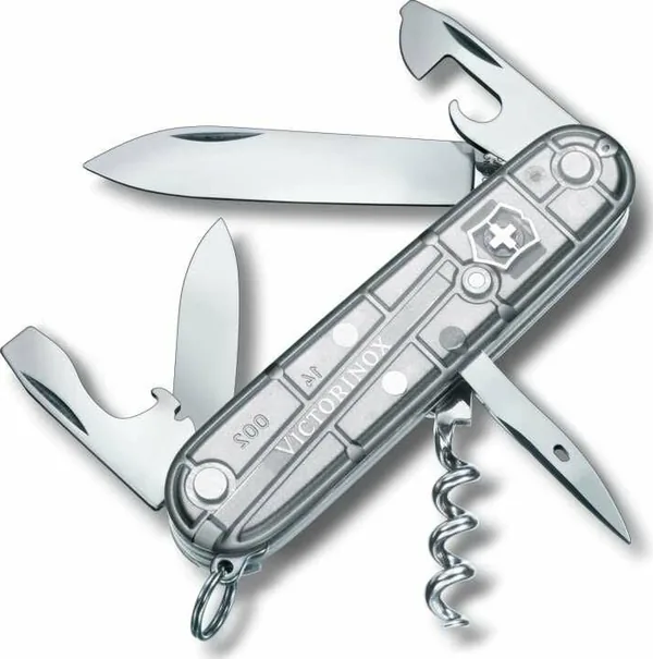 Victorinox Çakı Vt 1.3603.T7 İsviçre Çakısı Spartan Sılvertech Çakı,Şeffaf Gümüş