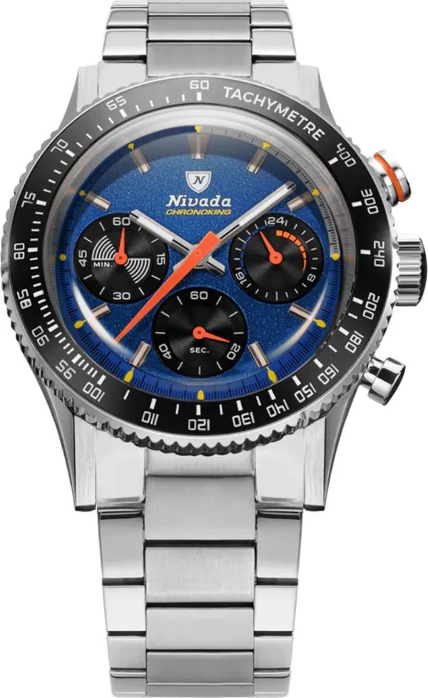 Nivada Grenchen Chronoking Meca Quartz Racing Blue 87050Q20 Kol Saati