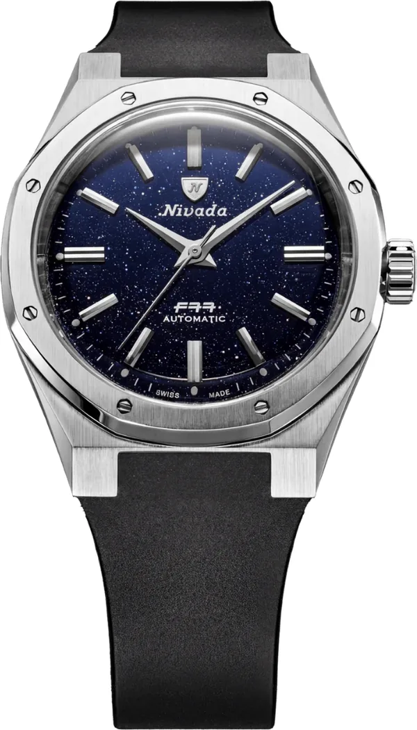Nivada Grenchen F77 Dark Blue Aventurine Mk2 38Mm 68047A77-Dr Kol Saati