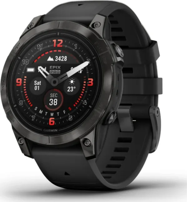 Garmin 010-02803-11 Epix Pro (G2), 47, Saph, Crbngrydlc Ti, Black, Emea Akıllı Saat